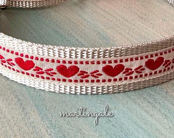 Sweetheart Martingale Dog Collar Sight Hound Humane Choke Collar Tan Slip Collar Design Love Beautiful Dog Collar Heart