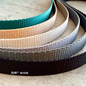 Premium 5/8" Nylon Webbing | Per Yard | 10 Yards | Heavy Duty | Soft, Strong, Vibrant Colors