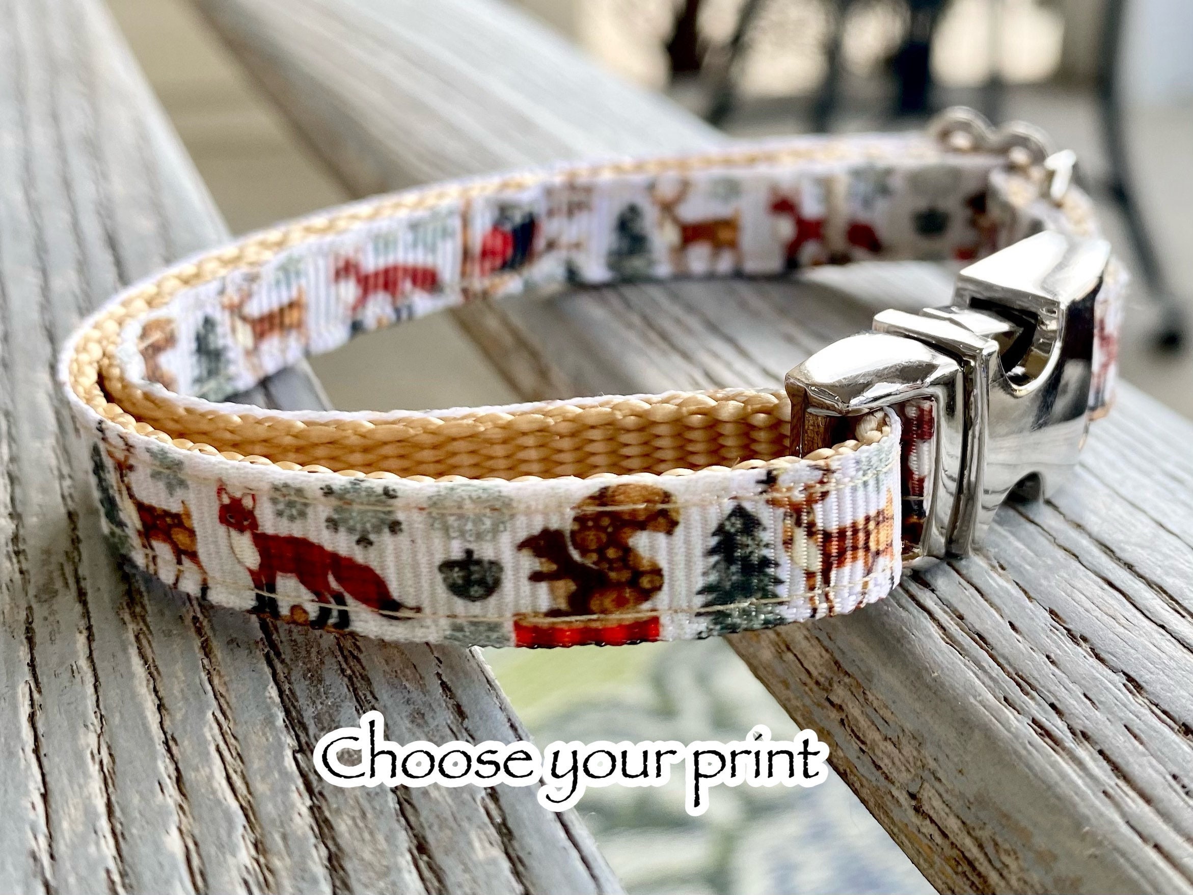 Forest Animals 3/8 Dog Collar Harness or Leash Etsy