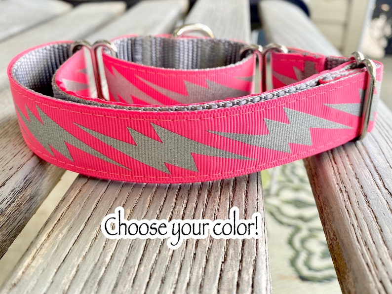 1 Reflective Martingale Dog Collars Jacquard Humane Choke Etsy
