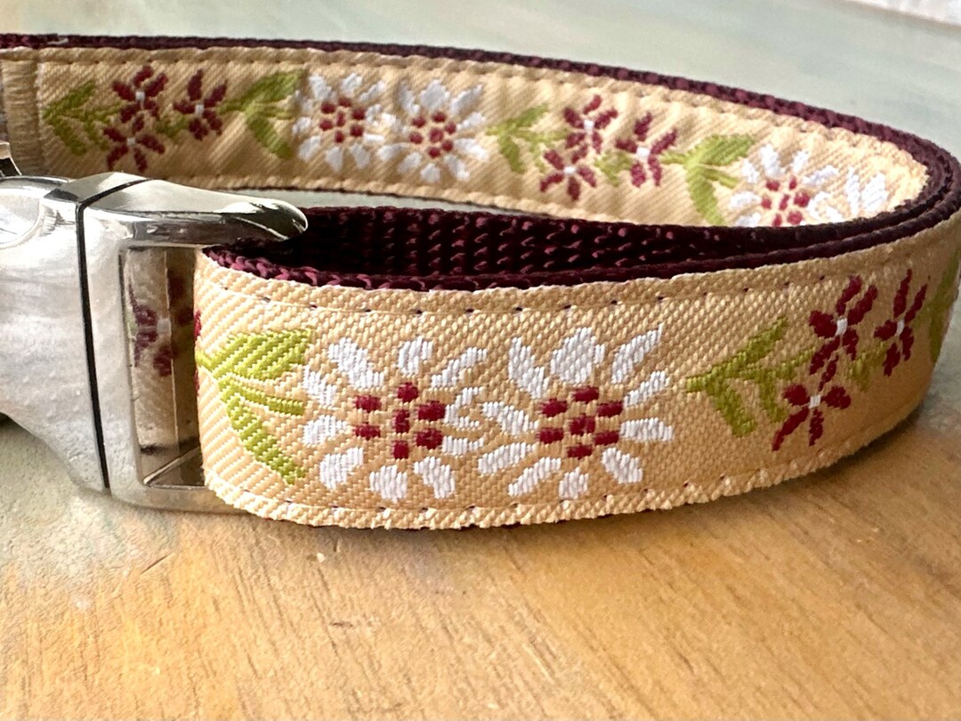 Daisy Fields Dog Collar Dog Leash or Dog Harness Jacquard Dog Etsy