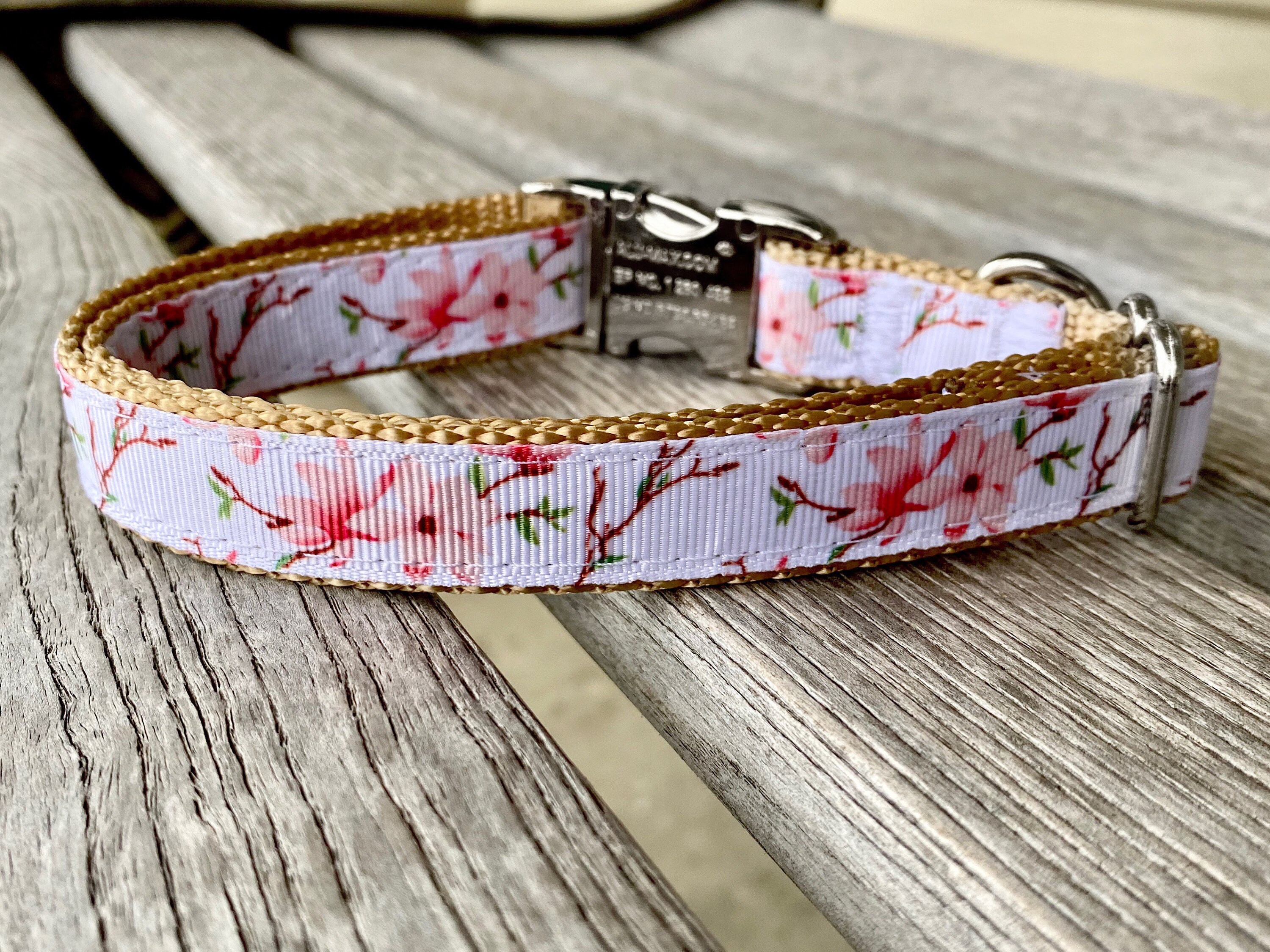 Cherry Blossom Dog Collar Leashor Harness Floral Dog Etsy