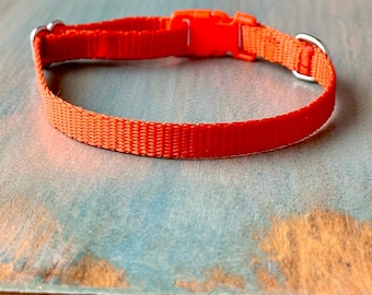 Simply Stylish Breakaway Cat Collar • or H Style Harness • 3/8” Nylon Webbing • Pink Cat Soft Accessory for Sensitive Skin