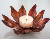 Hand Forged Copper Candleholder - Dawn Blossom