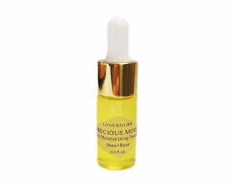 PRECIOUS MOIST - Ultra Rich Moisturizing Face Oil, Travel Size, All Natural, For Dehydrated and Dry Skin, Vegan,Organic Argan,Shea,Rose,Gift