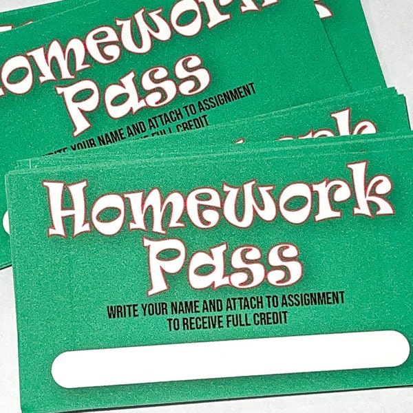 valentine no homework pass Teacher Behavior Management Tool Student Homework Pass Card
