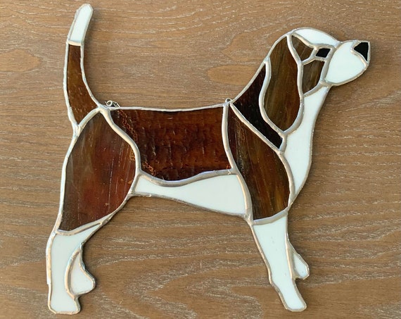 Stained Glass Pattern - Beagle *Digital Download* PDF DIY Suncatcher Project / Dog Lovers