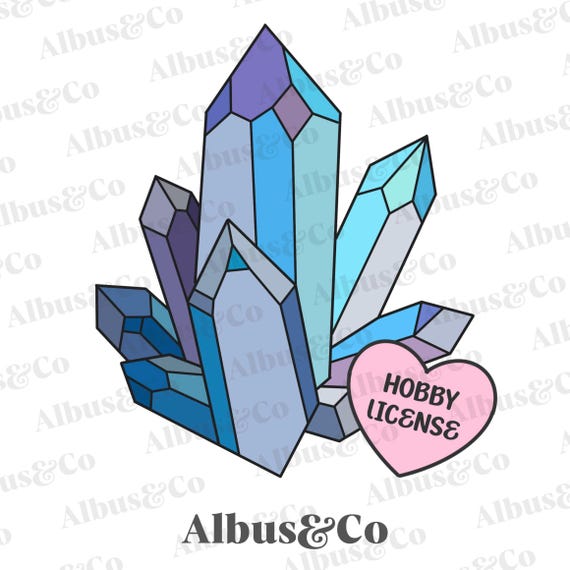 Stained Glass Pattern - Blue Crystals *Digital Download* PDF DIY Suncatcher Project