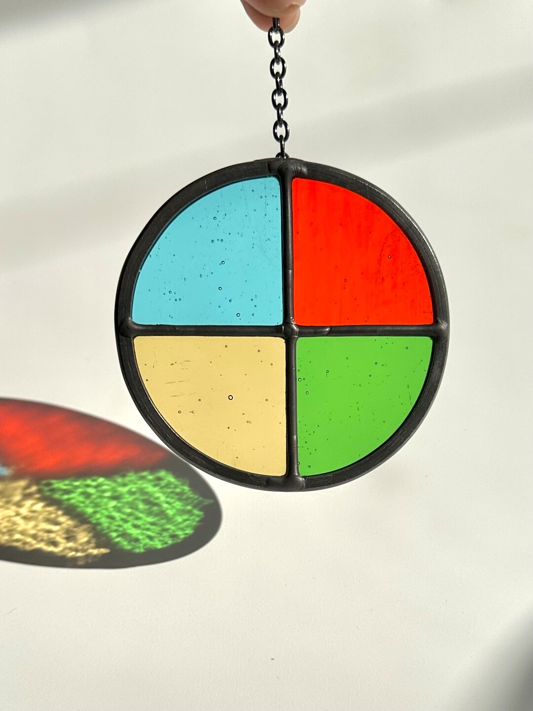 Train Station Window Inspired Stained Glass Suncatcher Unique Gift