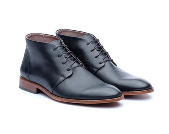 black leather boots, black dress boots, black boots men, mens dress shoes, dress boots men, black ankle boots, black lace up boots