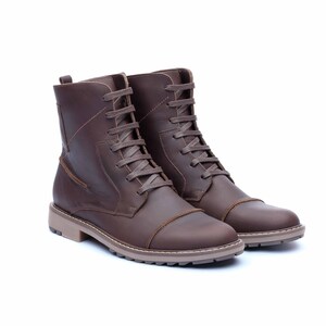 Botas marrones con cordones botas para hombres botas para | Etsy México