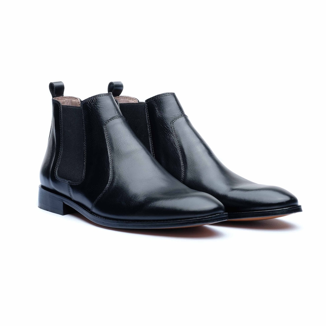 mens black boots chelsea