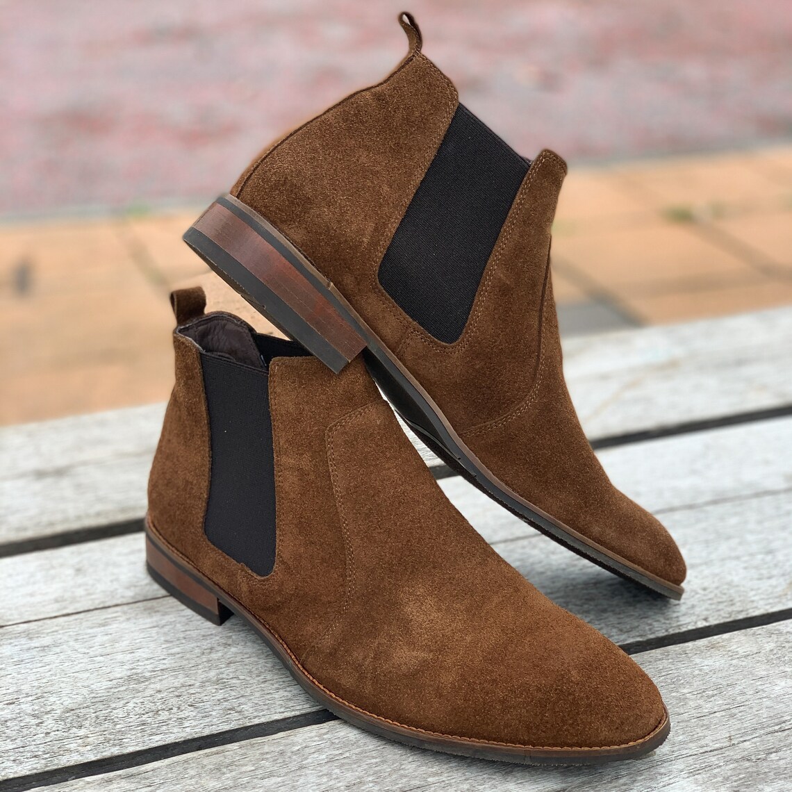 tan mens chelsea boot