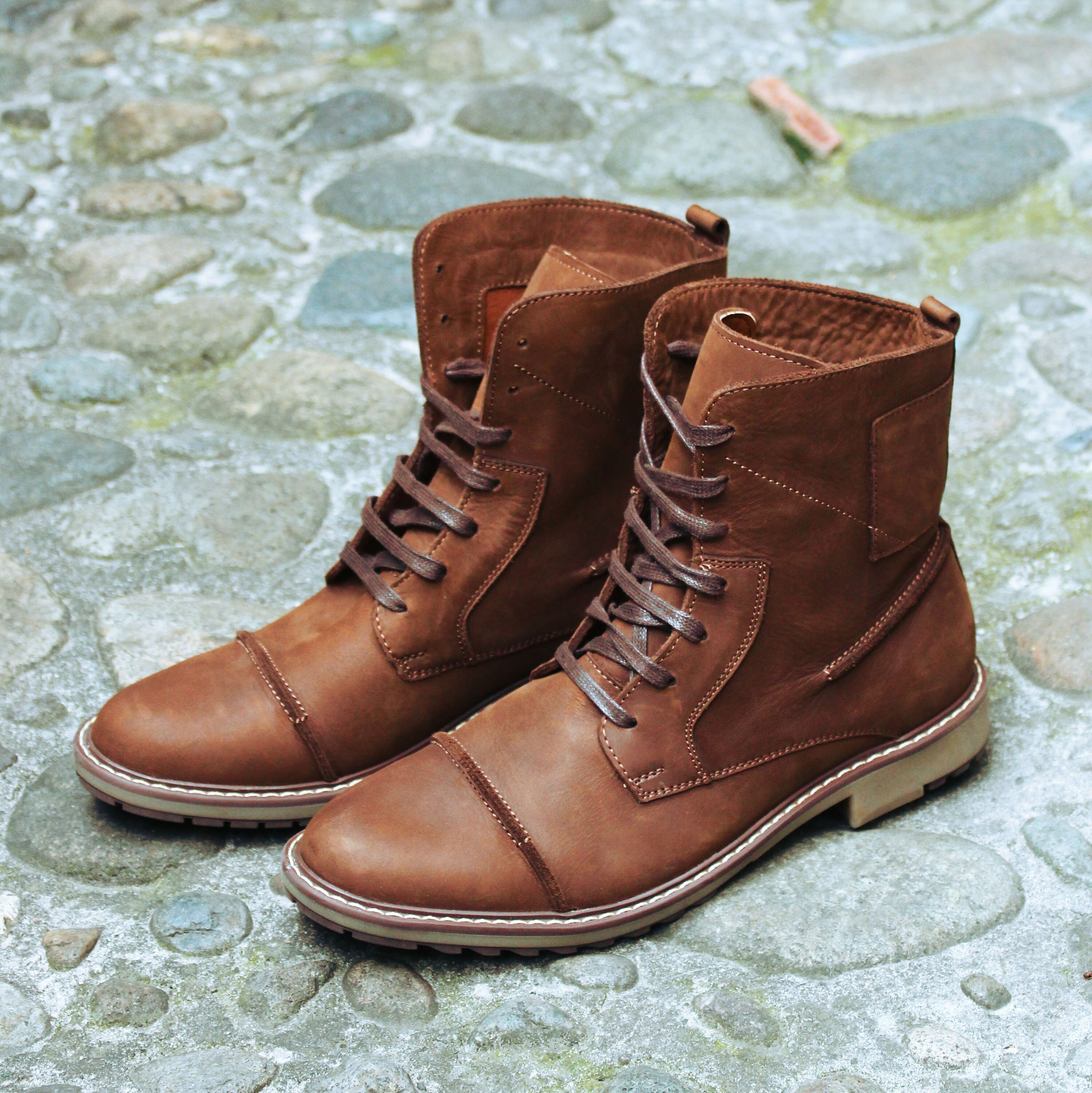 Brown Genuine Leather Handmade Ankle Boots main image 0