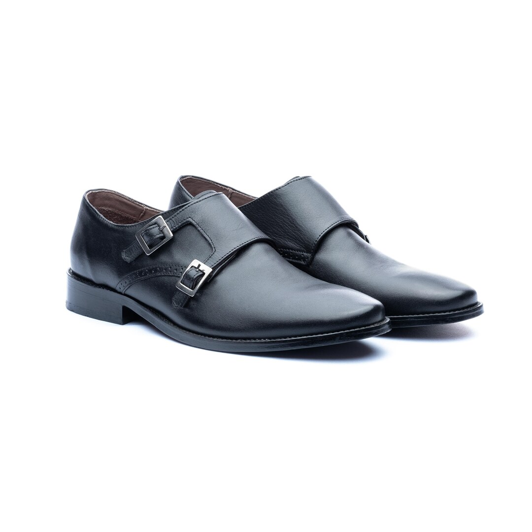 Black Loafers Men, Monk Strap Shoes, Loafers Men, Mens Leather Loafers ...