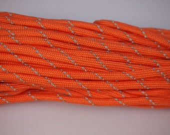 Paracord orange mit reflektierenden Streifen 5m x 4mm