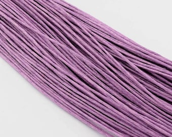 waxed cotton cord 0,7mm lilac medium 10m