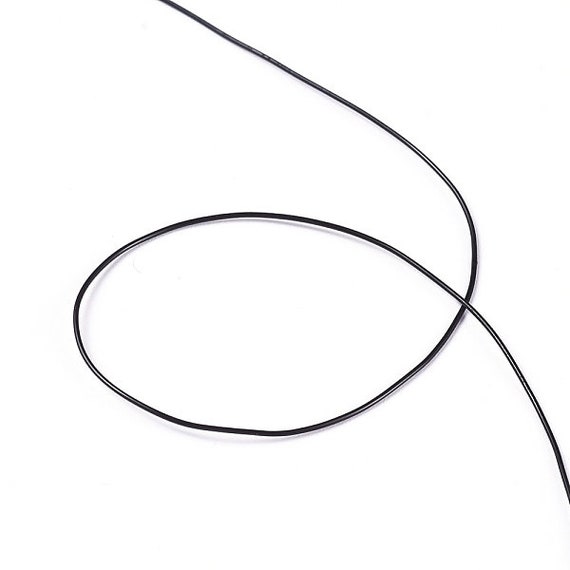 Fil élastique Noir Pour Extensions Cheveux Et Bijoux - Nylon Extensible 0.8mm - 100 Mètres - 9