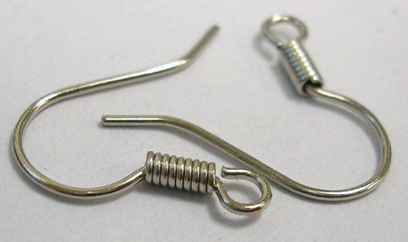 25 earhooks 16x16mm platinum