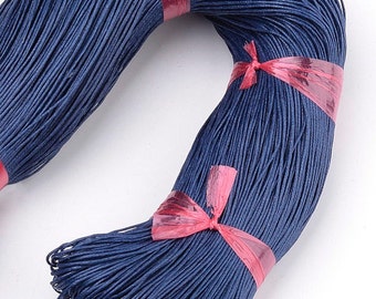 10m gewachste Baumwollschnur 1,5mm dunkelblau DIY Schmuckherstellung Makramee basteln Dekoration