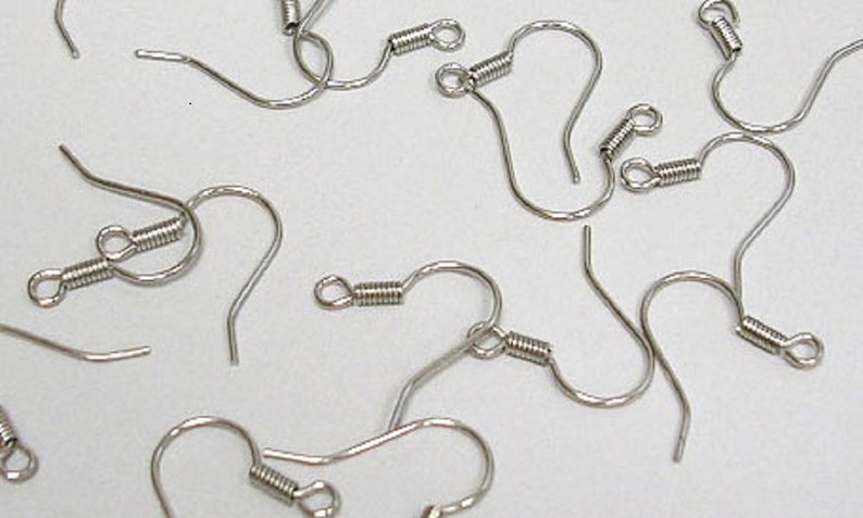 25 earhooks 16x16mm platinum