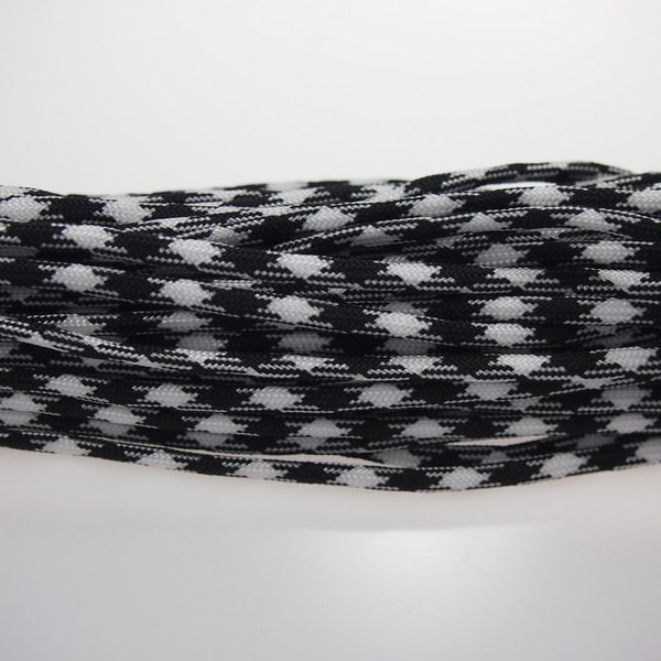 Paracord  schwarz/weiß 5mx4mm