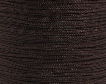 Nylon thread 0.8mm dark brown wound 10m on a spool
