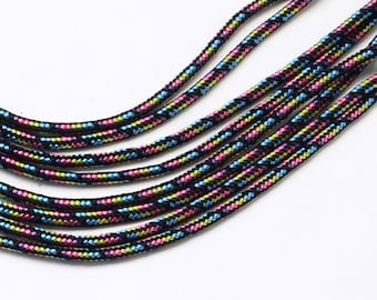 5m Paracord 2mm Seil aus Polyester und Spandex bunt einlagig mit einem inneren Kern für DIY Schmuckherstellung  Armbänder Basteln Makramee
