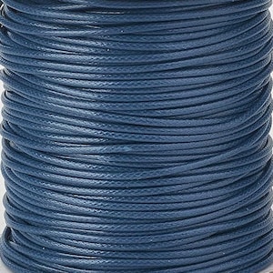 10m waxed polyester thread 1mm navy blue macrame shiny pearl cord Korean craft thread