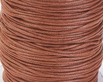 10m waxed cotton cord 2mm deer brown DIY jewelry making crafts macrame