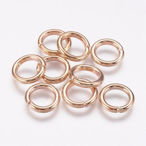 50 jump rings 12x2mm gold binding rings 12 gauge
