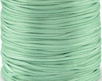 Nylon thread rattail satin cord macramé 1,0mm aquamarine 10m