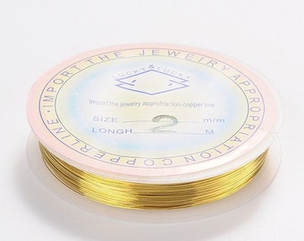 Filo per gioielli 0,2 mm oro 35 m Rame 32 Gauge Nickel-free