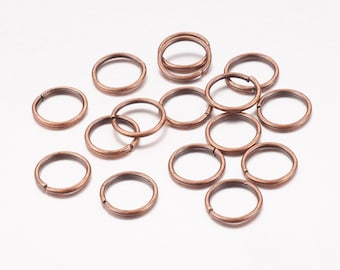 100 Biegeringe 7x0,7mm rotkupfer Eisen Binderinge Spaltringe