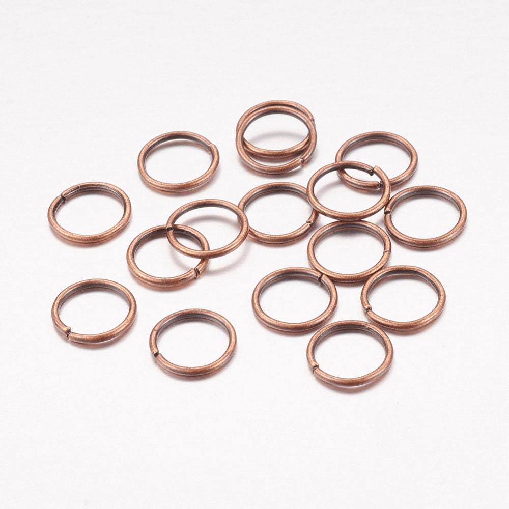 100 Jump Rings 7x0.7mm Red Copper Iron Jump Rings Split Rings Etsy