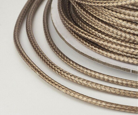 Cordino Poliestere Cerato Marrone 1mm – 10 Metri – Per Gioielli Fai Da Te, Bracciali Macramè E Collane