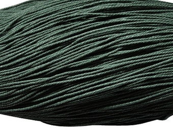 waxed cotton cord 0.7mm dark green 10m