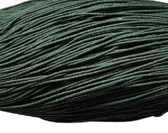 10m cotton cord 1.5mm fir green waxed cord