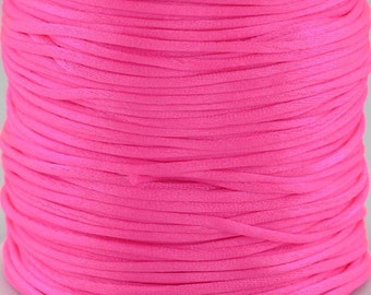 Nylonfaden Rattail Satinschnur Makramee 1,0mm rose chaud 10m