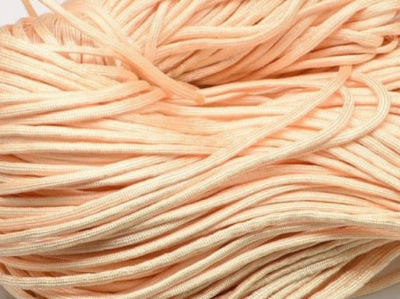 5m パラコード ピーチライト 4mm ポリエステル&エラスタンコードロープ