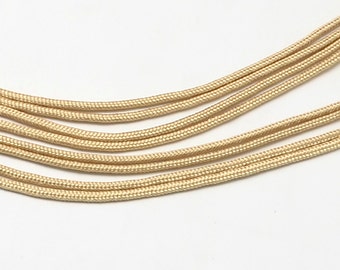 5m Paracord 2mm Seil aus Polyester und Spandex gold einlagig mit einem inneren Kern für DIY Schmuckherstellung  Armbänder Basteln Makramee