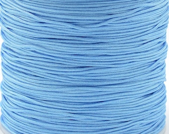 Filo di nylon macramè 0,5 mm blu fiordaliso 15 m avvolto su un rotolo