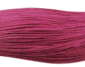 10m gewachste Baumwollschnur 1,5mm pink