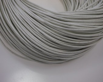 1m Lederband 2mm weiss