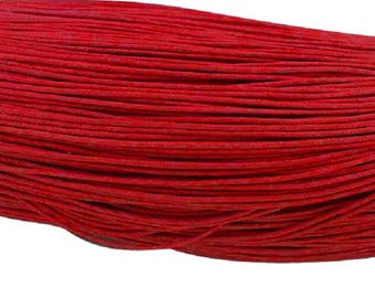10m gewachste Baumwollschnur 1,5mm rot