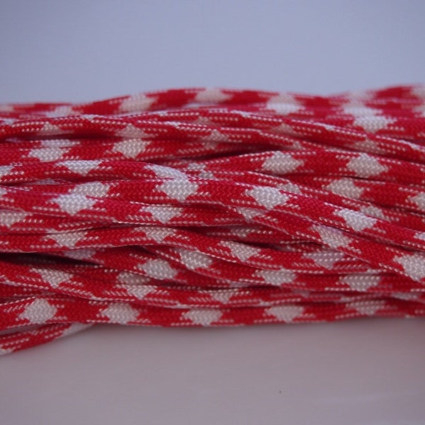 Paracord  rot/weiß 5mx4mm