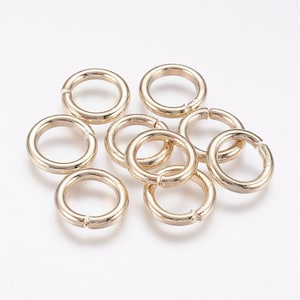 50 jump rings 12x2mm light gold binding rings 12 gauge