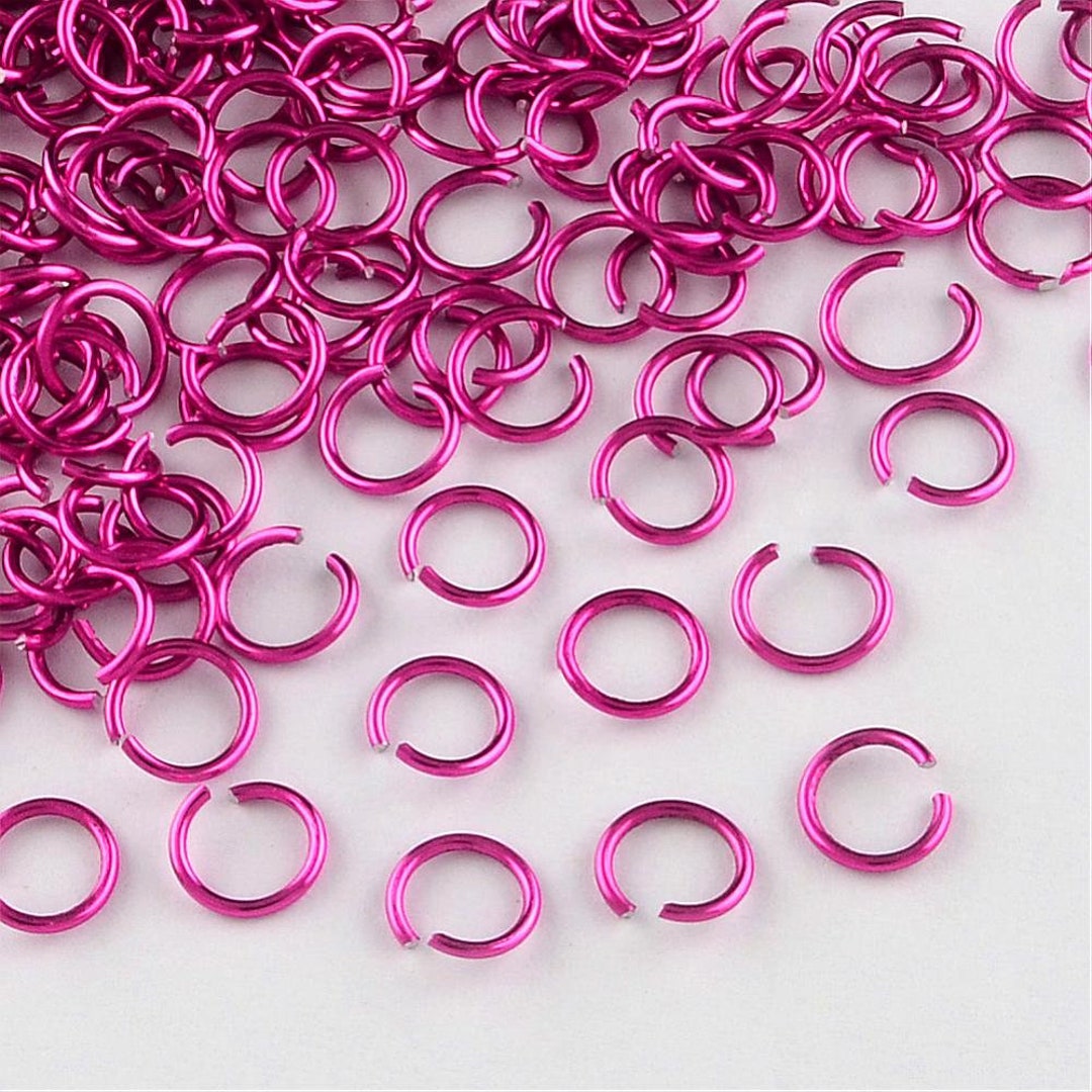 100 Aluminum Binding Rings / Jump Rings 6x0,8mm Magenta - Etsy