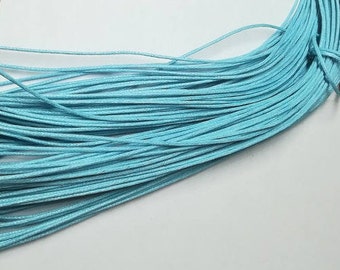 waxed cotton cord 1,5mm lightskyblue 10m