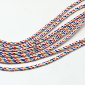 Paracord 2mmx5m rainbow colored